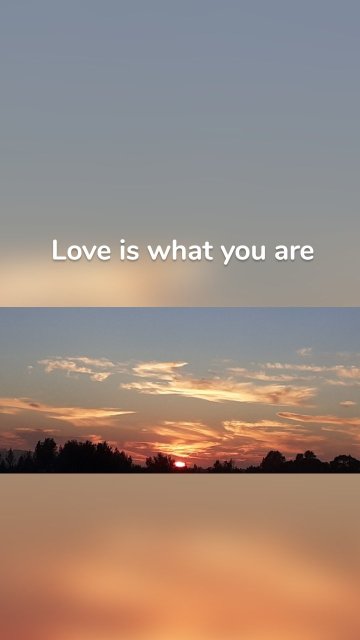 Love is what you are